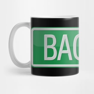 Back Street Road Sign Mug